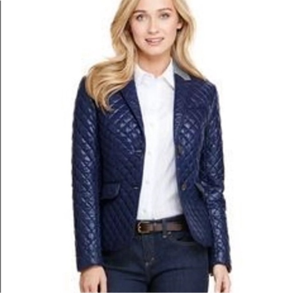 Vineyard Vines Quilted Wool Trim Blazer Size 4 - Picture 2 of 8